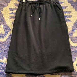 Black Sweatshirt fabric skirt H&M